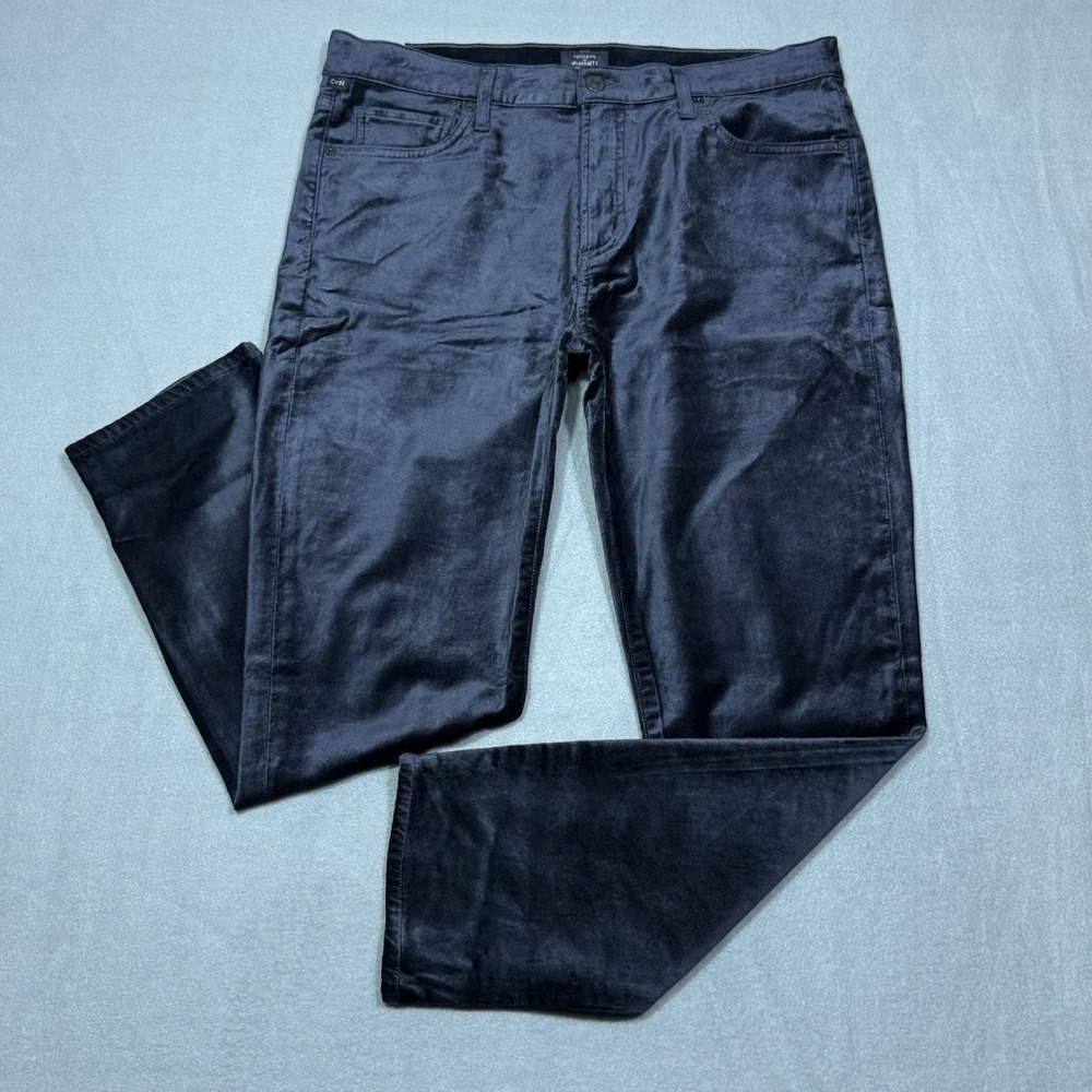 Citizens of Humanity Harlow Ankle High Rise Slim Velvet Pants Womens 31x26 Black
